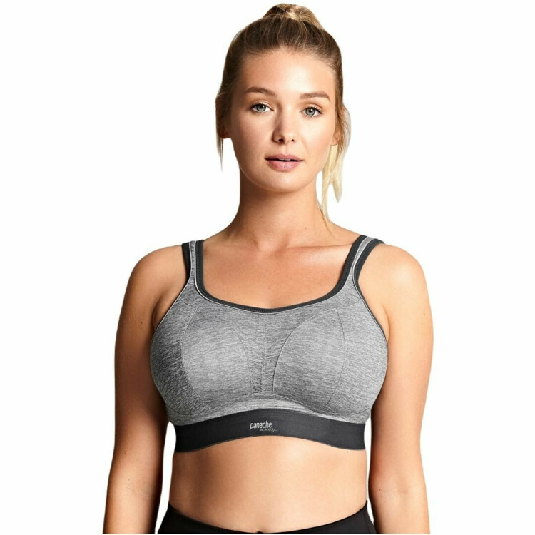 Podprsenka PANACHE SPORTS NON-WIRED BRA CHARCOAL/MARL