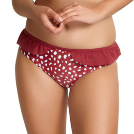 Plavky spodní díl PANACHE SWIM MILA FRILL PANT BRICK RED