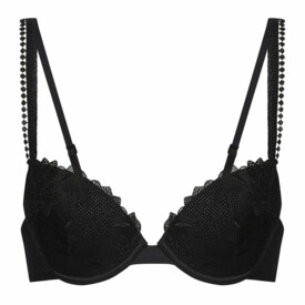 černá Podprsenka SIMONE PÉRÈLE DAHLIA PUSH UP BRA BLACK