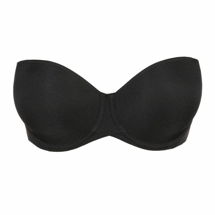 černá bezramínková Podprsenka PRIMADONNA TWIST STAR STRAPLESS PADDED BRA BLACK