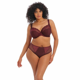 Podprsenka ELOMI CHARLEY UW PLUNGE - STRETCH BRA AUBERGINE