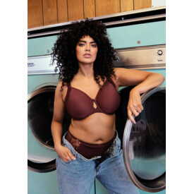Podprsenka ELOMI CHARLEY UW BANDLESS SPACER MOULDED BRA AUBERGINE