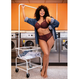 Kalhotky ELOMI CHARLEY HIGH LEG BRIEF AUBERGINE
