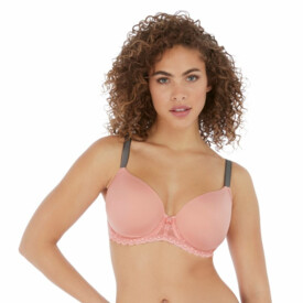 Pudrová Podprsenka FREYA OFFBEAT UW MOULDED DEMI T-SHIRT BRA ROSEHIP