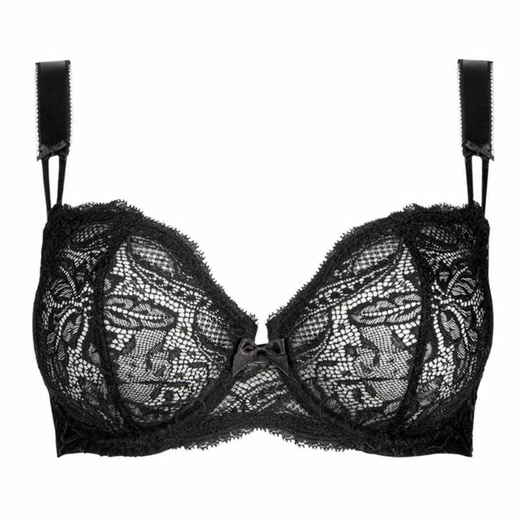 Podprsenka SIMONE PÉRÈLE EDEN FULLER HALF CUP BRA BLACK