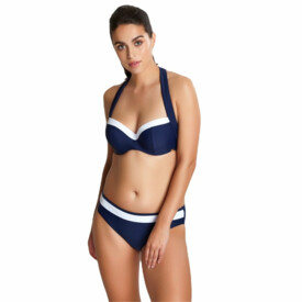 Plavky vrchní díl PANACHE SWIM ANYA CRUISE HALTERNECK BIKINI NAVY WHITE