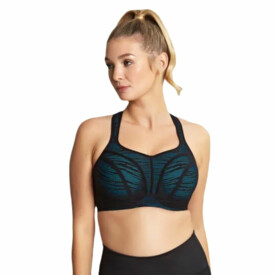 Podprsenka PANACHE SPORTS WIRED BRA BLACK/AQUA