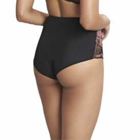 Kalhotky PANACHE CLARA HIGH WAIST BRIEF BLACK/FIG