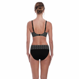 Plavky spodní díl FANTASIE SWIM SANTA MONICA CLASSIC FOLD BRIEF BLACK & WHITE