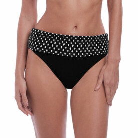 Plavky spodní díl FANTASIE SANTA MONICA CLASSIC FOLD BRIEF BLACK & WHITE