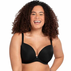 Podprsenka CURVY KATE SMOOTHIE T-SHIRT PLUNGE BLACK