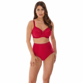 Kalhotky FANTASIE FUSION HIGH WAIST BRIEF RED