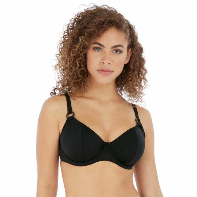 Plavky vrchní díl FREYA COCO WAWE UW PLUNGE BIKINY TOP BLACK