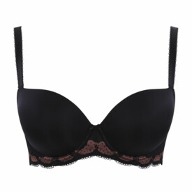 Podprsenka PANACHE CLARA MOULDED SWEETHEART BRA BLACK FIG