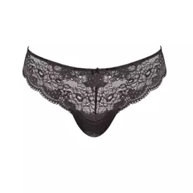 PA7259CBK_PANACHE CLARA THONG CHARCOAL/BLACK
