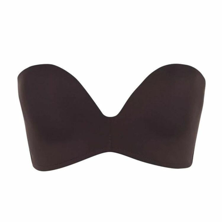 Podprsenka WONDERBRA ULTIMATE STRAPLESS SILHOUETTE PLAIN PUSH UP BROWN