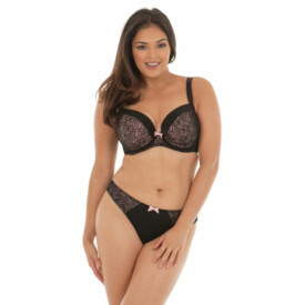 Podprsenka CURVY KATE CAN CAN PLUNGE BRA BLACK/BLUSH