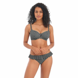 AS201903MOM Plavky vrchní díl FREYA CHECK IN UW SWEETHEARTH BIKINI TOP MONOCHROME