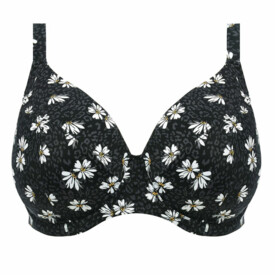 ES7274BDY Plavky vrchní díl ELOMI SWIM PLAIN SAILING UW PLUNGE BIKINI TOP BLACK DAISY