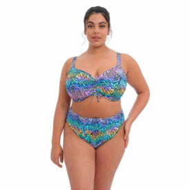 ES800772ZEA Plavky spodní díl ELOMI SWIM ELECTRIC SAVANNAH MID RISE BIKINI BRIEF ZEBRA