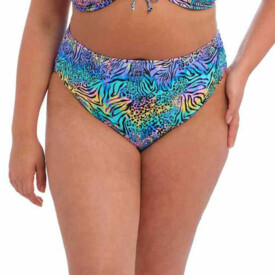 ES800772ZEA Plavky spodní díl ELOMI SWIM ELECTRIC SAVANNAH MID RISE BIKINI BRIEF ZEBRA