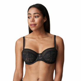 Podprsenka PRIMADONNA TWIST PALERMO BALCONY VERTICAL SEAM BRA BLACK