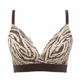 CL10231ZPT Podprsenka CLEO LYZY NON WIRED TRIANGLE BRA ZEBRA PRINT