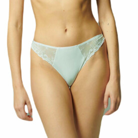 SP12X700643SGN Kalhotky SIMONE PÉRÈLE DELICE THONG SEA GREEN