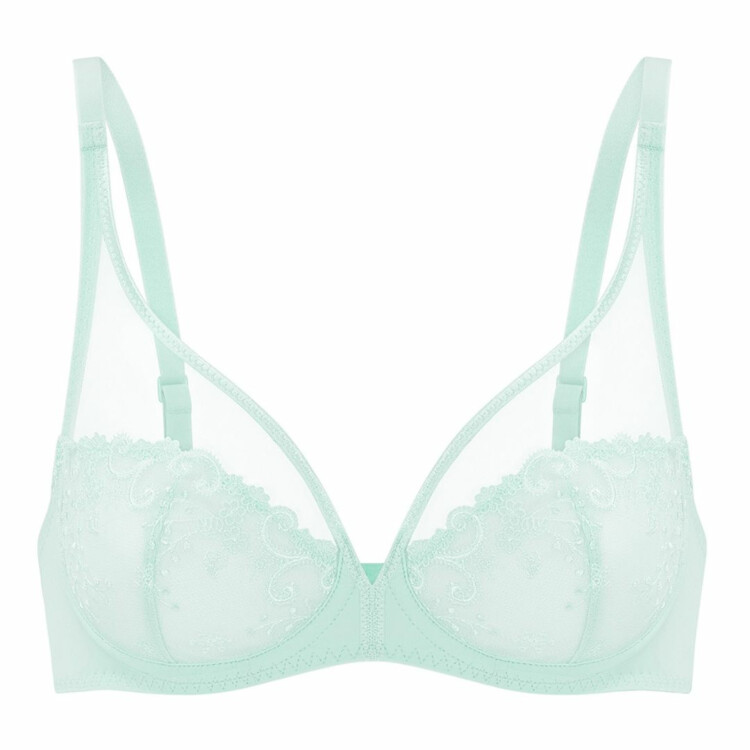 SP12X319643SGN Podprsenka SIMONE PÉRÈLE DELICE PLUNGE FULLCUP BRA SEA GREEN