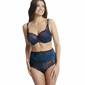 PA7254DON Kalhotky PANACHE CLARA HIGH WAIST BRIEF DEEP OCEAN