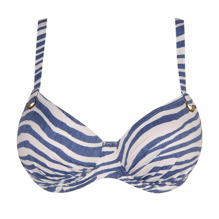 PD4008411ADB Plavky vrchní díl PRIMADONNA RAVENA RUFFED FULLCUP BIKINI TOP ADRIATIC BLUE