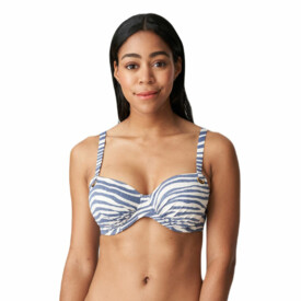 PD4008411ADB Plavky vrchní díl PRIMADONNA RAVENA RUFFED FULLCUP BIKINI TOP ADRIATIC BLUE