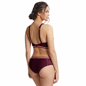 SW1382MUY Plavky vrchní díl PANACHE KIRA ACTIVE CROP TOP BALONNET BIKINI MULBERRY