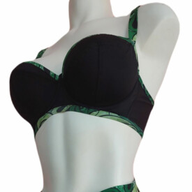 CX00111BGN Plavky vrchní díl COMEXIM LAGOON PLUNGE BLACK GREEN