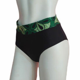 CX001203BGN Plavky spodní díl COMEXIM LAGOON FOLD BRIEF BLACK GREEN