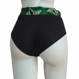 CX001203BGN Plavky spodní díl COMEXIM LAGOON FOLD BRIEF BLACK GREEN