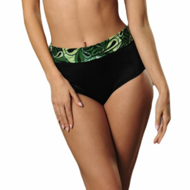 CX001203BGN Plavky spodní díl COMEXIM LAGOON FOLD BRIEF BLACK GREEN