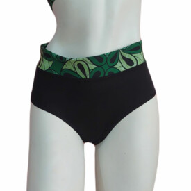 CX001203BGN Plavky spodní díl COMEXIM LAGOON FOLD BRIEF BLACK GREEN