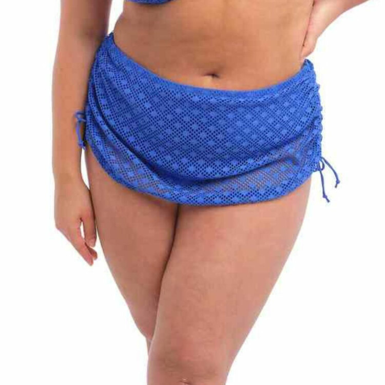 ES800683SAR Plavky spodní díl ELOMI SWIM BAZARUTO ADJUSTABLE SKIRTED BIKINI BRIEF SAPPHIRE