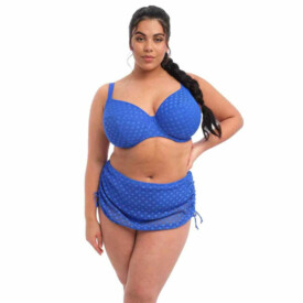ES800683SAR Plavky spodní díl ELOMI SWIM BAZARUTO ADJUSTABLE SKIRTED BIKINI BRIEF SAPPHIRE