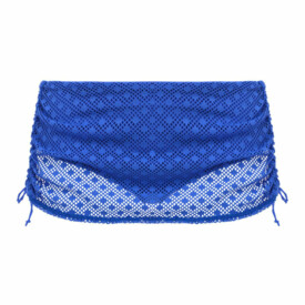 ES800683SAR Plavky spodní díl ELOMI SWIM BAZARUTO ADJUSTABLE SKIRTED BIKINI BRIEF SAPPHIRE