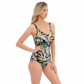 FS501630JET Plavky jednodílné FANTASIE SWIM BAMBOO GROVE UW V-NECK SWIMSUIT WITH ADJUSTABLE LEG JET