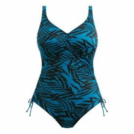 FS502030ZEE Plavky jednodílné FANTASIE SWIM PALMETTO BAY UW V-NECK SWIMSUIT WITH ADJUSTABLE LEG JET ZEN BLUE