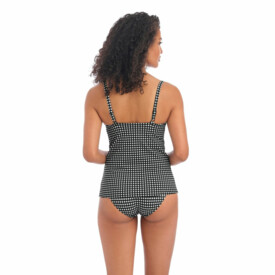 AS201956MOM  Plavky vrchní díl FREYA SWIM CHECK IN UW PLUNGE TANKINI TOP MONOCHROME