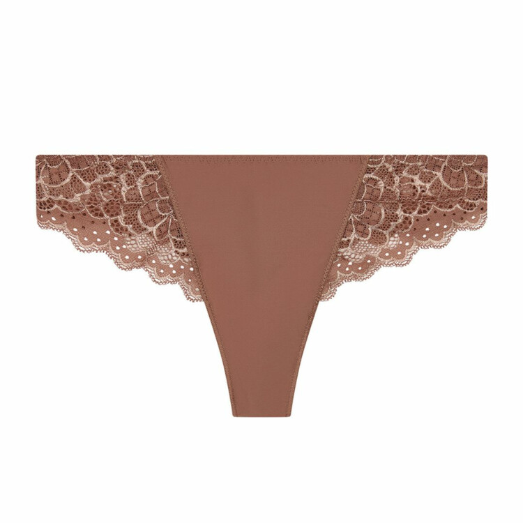 SP12A710775CBN Kalhotky SIMONE PÉRÈLE CARESSE TANGA COCO BROWN