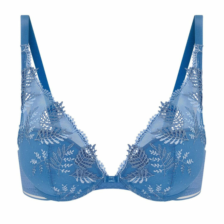 SP12Y347583DEM Podprsenka SIMONE PÉRÈLE BLOOM TRIANGLE PUSH UP BRA DENIM