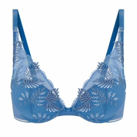 SP12Y347583DEM Podprsenka SIMONE PÉRÈLE BLOOM TRIANGLE PUSH UP BRA DENIM