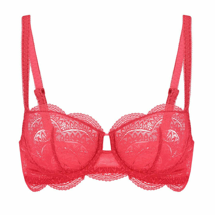 SP12V330334FRD Podprsenka SIMONE PÉRÈLE KARMA HALF CUP BRA FOLLY RED