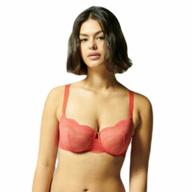 SP12V330334FRD Podprsenka SIMONE PÉRÈLE KARMA HALF CUP BRA FOLLY RED