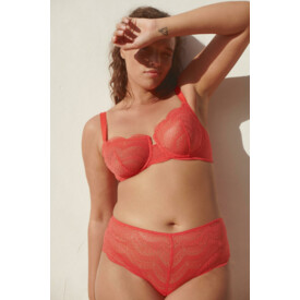 Podprsenka SIMONE PÉRÈLE KARMA HALFCUP BRA FOLLY RED